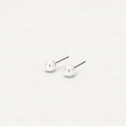 Carla – Coppia Orecchini Perla Argento