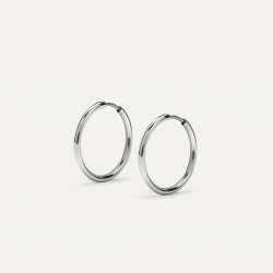 Mara – Coppia Orecchini Cerchio Argento